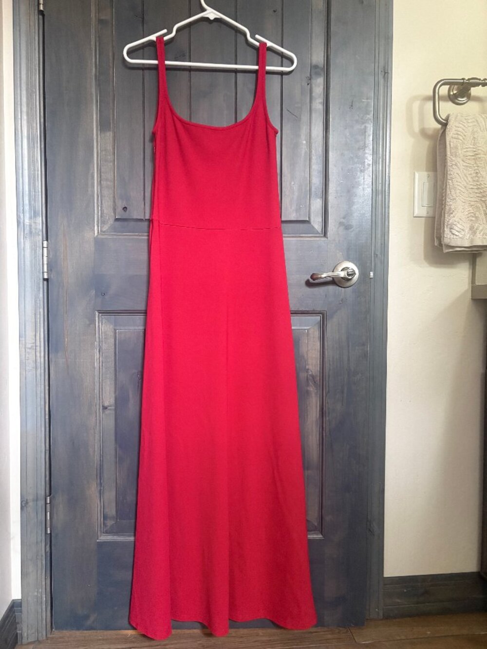 Marcella NYC Marvin European Ponte Tank Maxi Dress Red Size Small